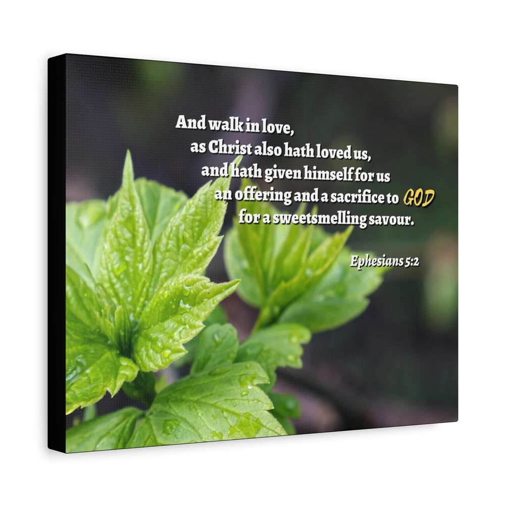 Scripture Canvas Walk In Love Ephesians 5:2 Christian Wall Art Bible Verse